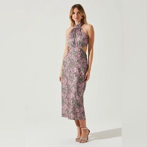 ASTR Ambretta Halter Midi Dress